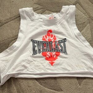 FP Movement by Free People White Crop Top with Red Graphic